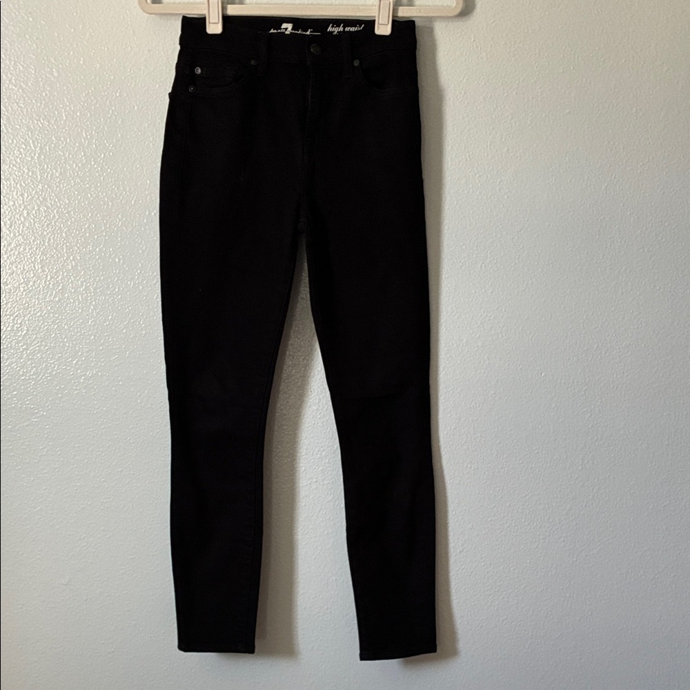 7 For All Mankind Black High Rise Jeans